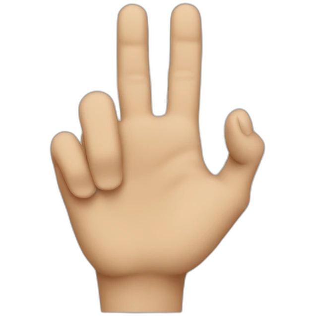 Hand pointing minimal emoji