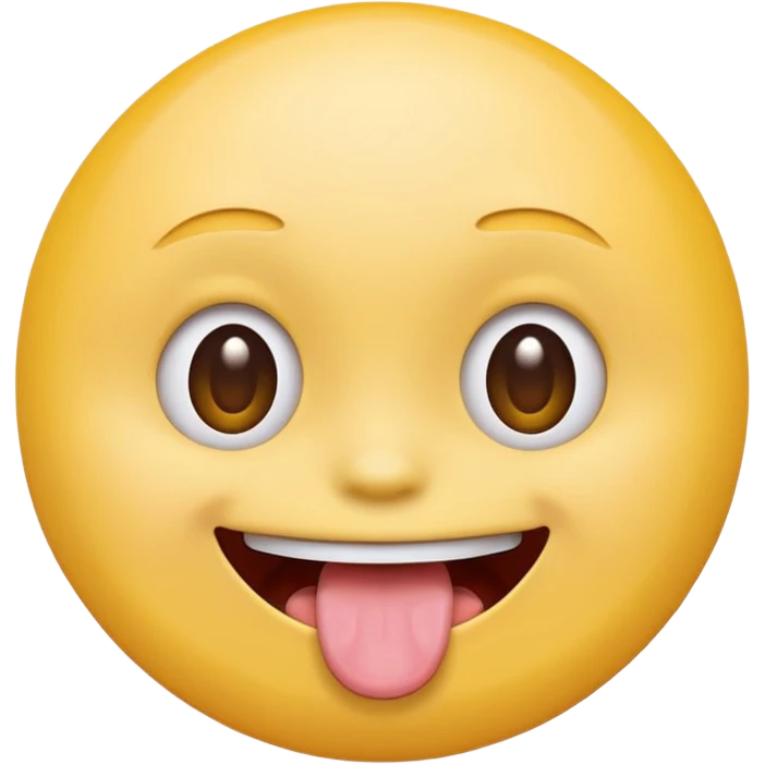 Doing the tongue out trend with the circle head one the normal yellow head emoji