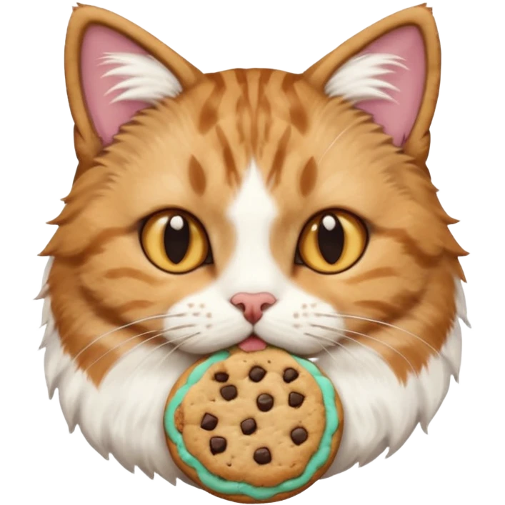 Кот с печенькой во тру emoji