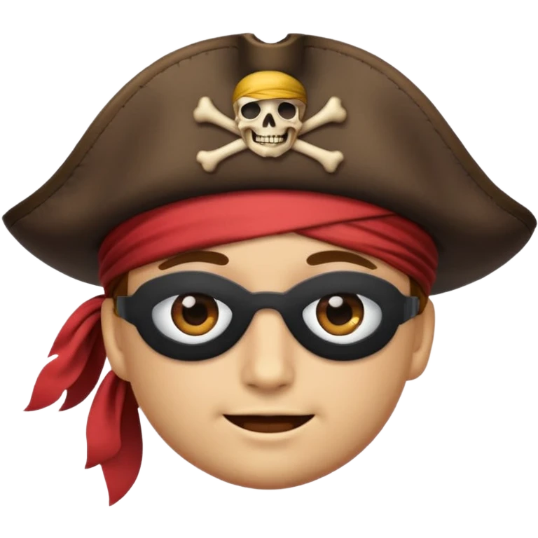 pirate emoji with hat and eye patch emoji