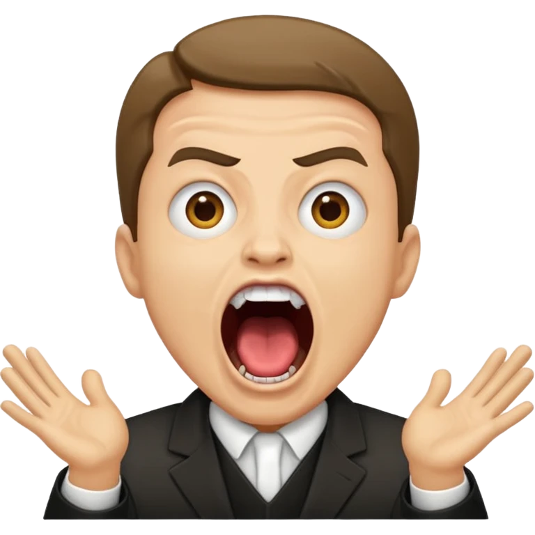 Evangelical preacher screaming emoji