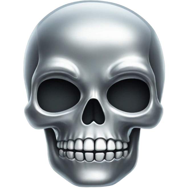 Chrome skull emoji