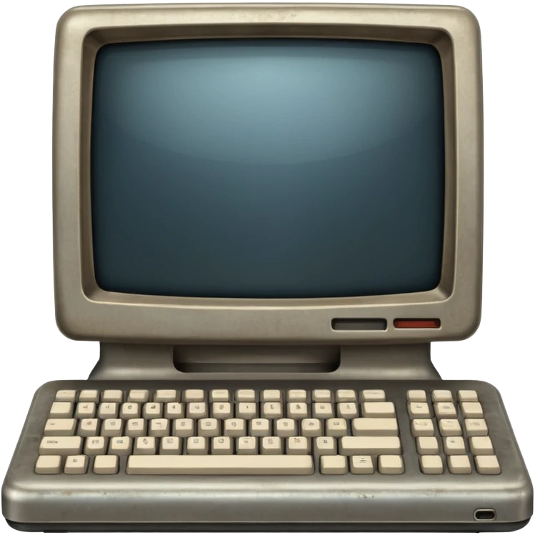 generate me an old computer with separated computer emoji