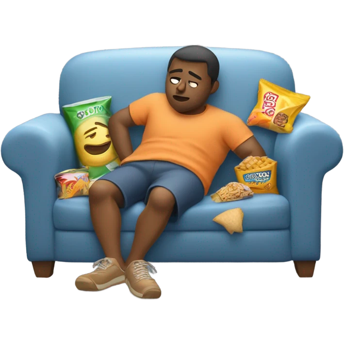 Person with laziness emoji