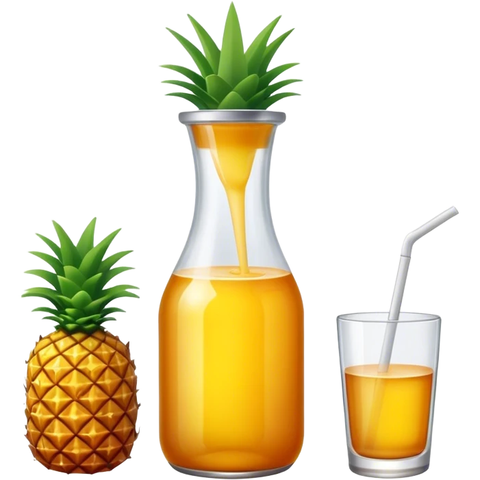 Pineapple juice bottle emoji