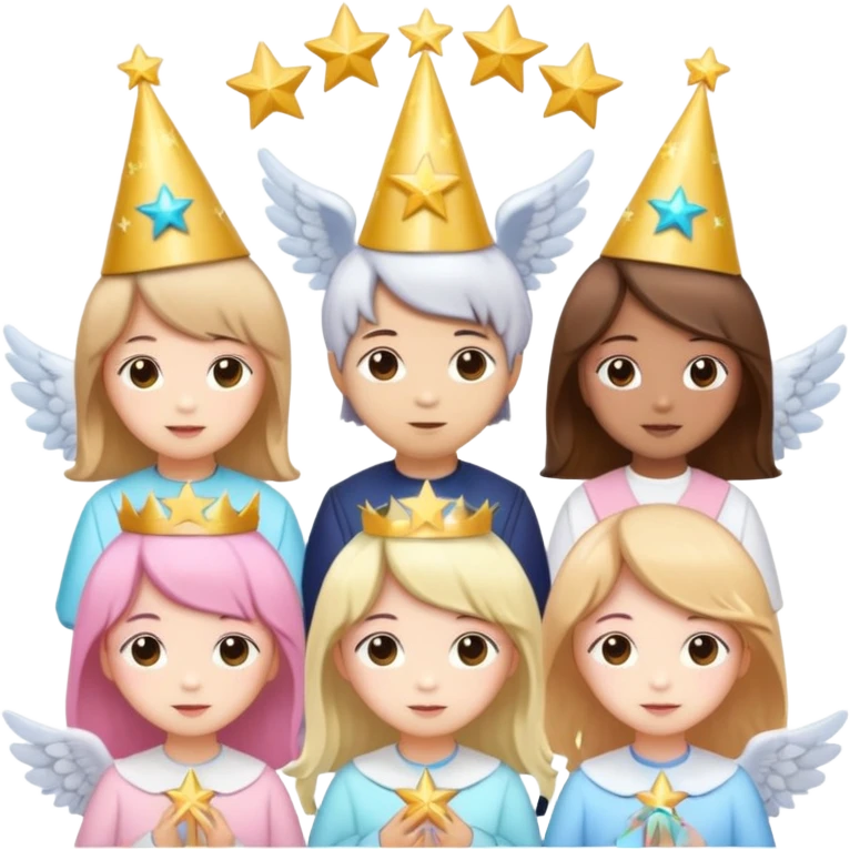 K-pop feeling demonstrates kawaii decided decorate decora cutecore starlight star staff with wings and other angel emoji