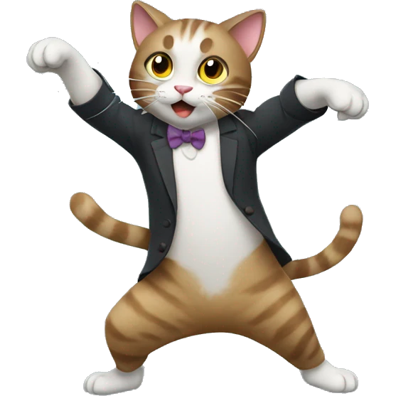 Cat bailando emoji