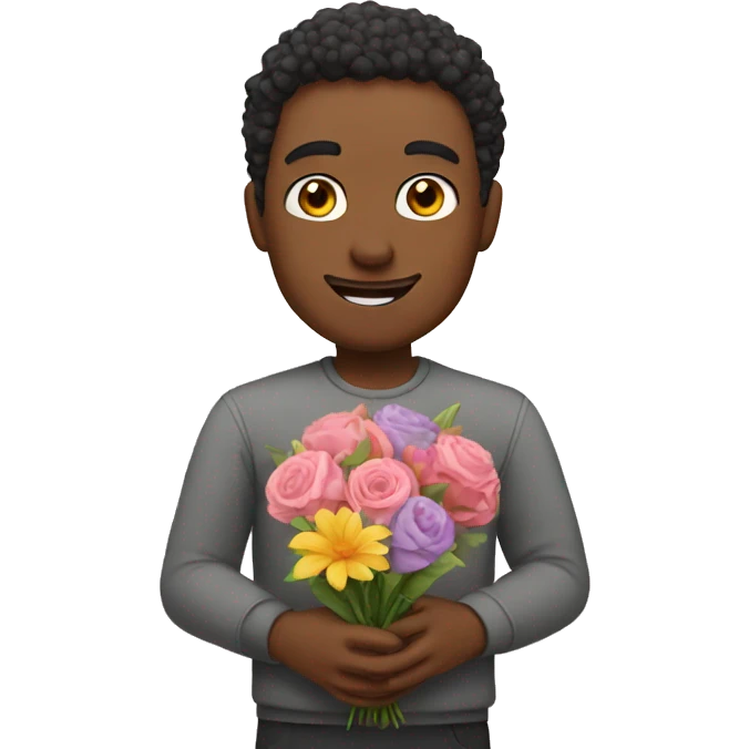 Husband giving flowers  emoji