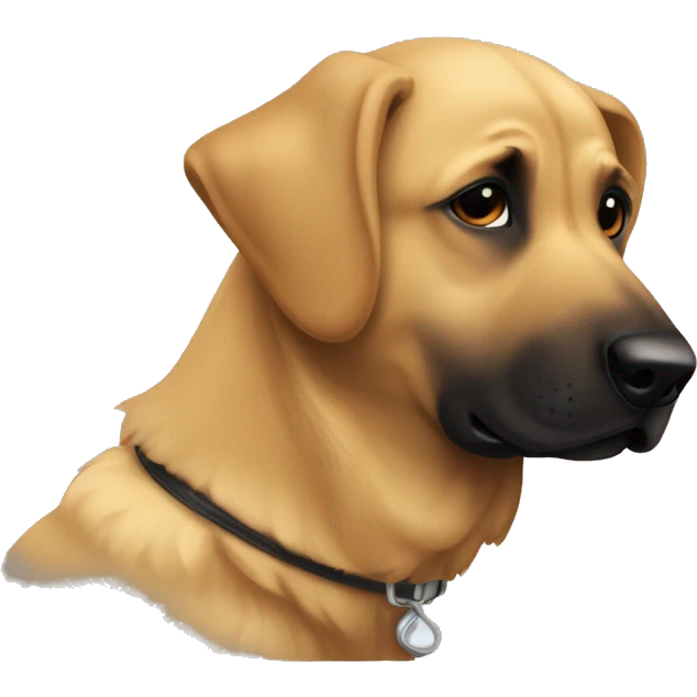 garçon blond qui fait un calin a un chien malinois emoji