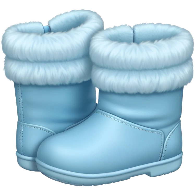 pastel blue baby boots emoji