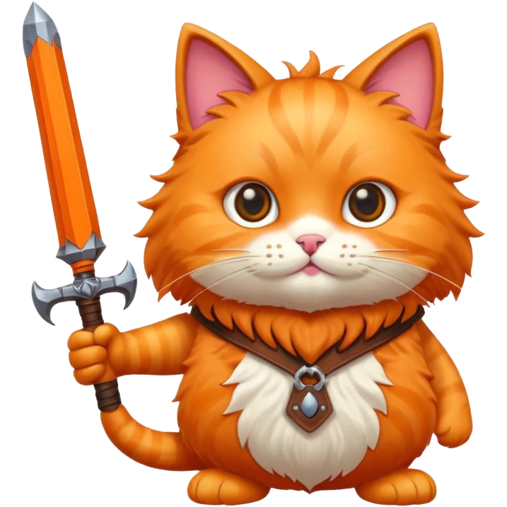 Cat with giant rpg emoji