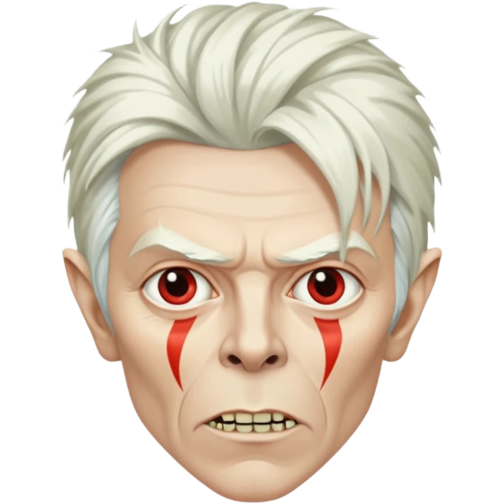 David bowie as the goblin king white hair emoji