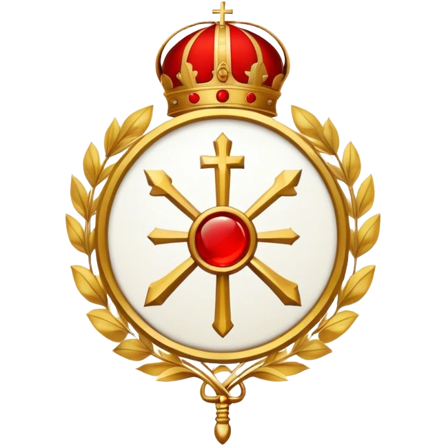 Pope's emblem with a touch of red emoji