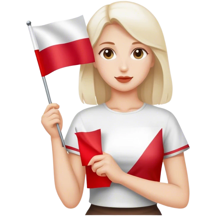 woman with poland flag emoji