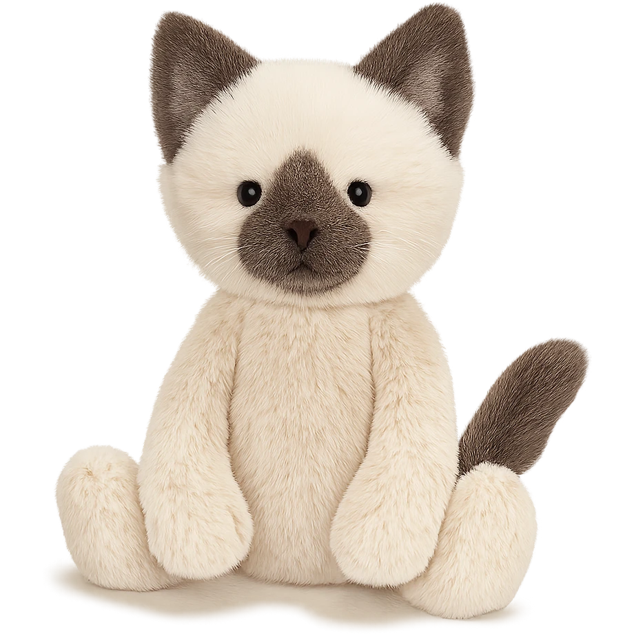 cute ragdoll kitten jellycat plushie emoji