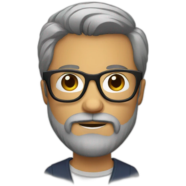 bearded guy with glasses emoji