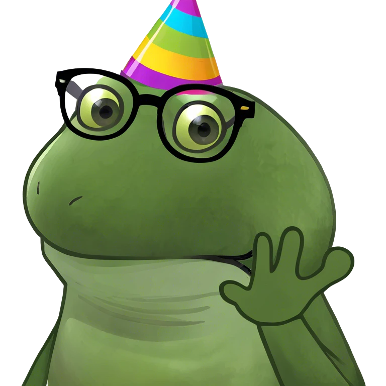 Freaky frog emoji