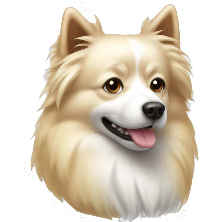 White and blonde spots spitz emoji