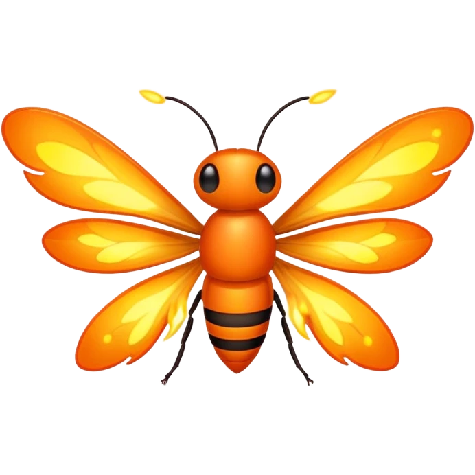 Firefly with fire wings emoji