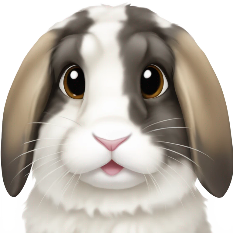 Tri colour holland lop bunny  emoji