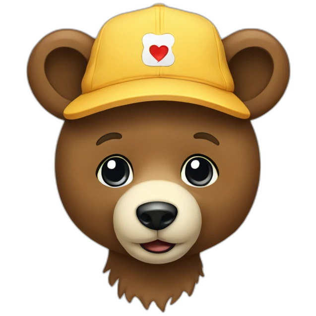 A bear with autism hat emoji