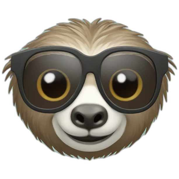 sloth zone glasses emoji