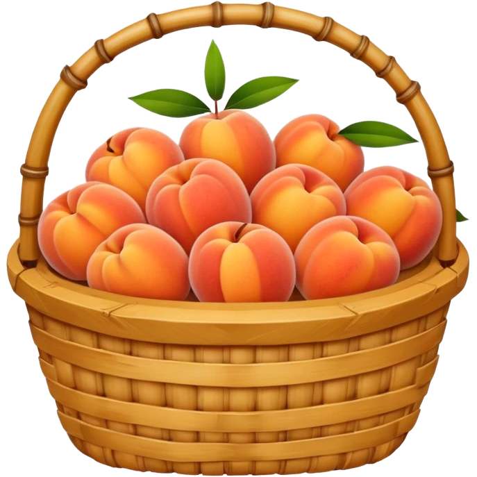  bamboo-basket,-peaches emoji