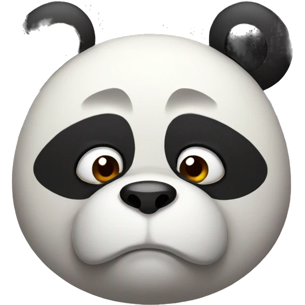 very grumpy panda emoji