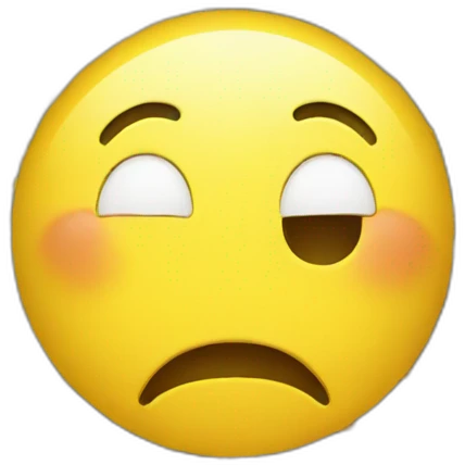 yellow emoji face with random abc in mouth emoji