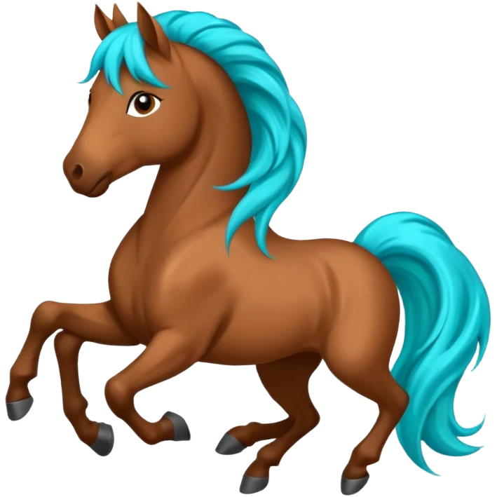 horse with turquoise hair emoji