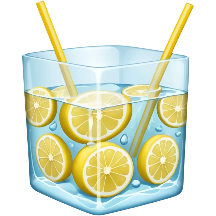 ice cubes of lemonade emoji
