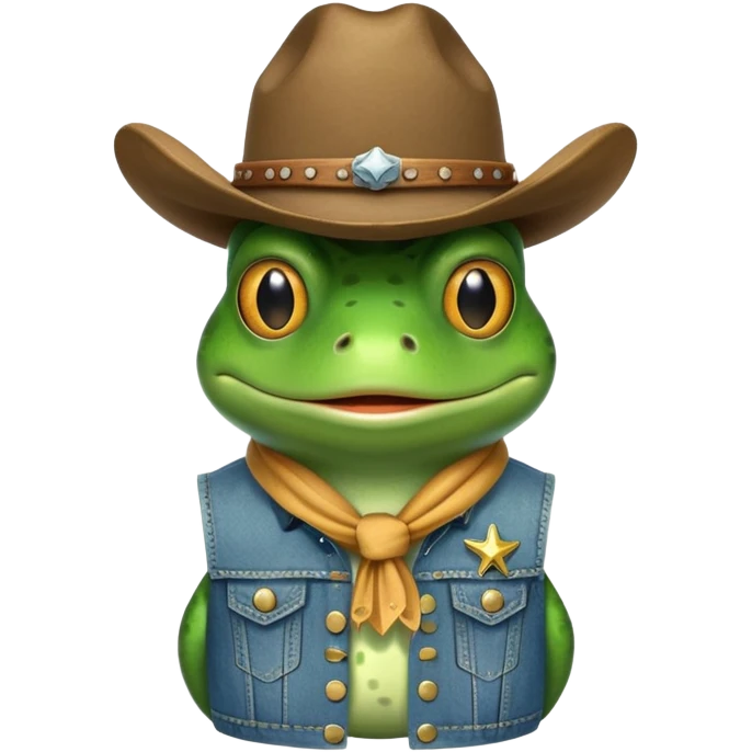 Cowboy frog emoji