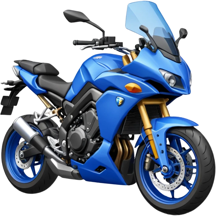 Hazme un emoji de una mt09 azul emoji