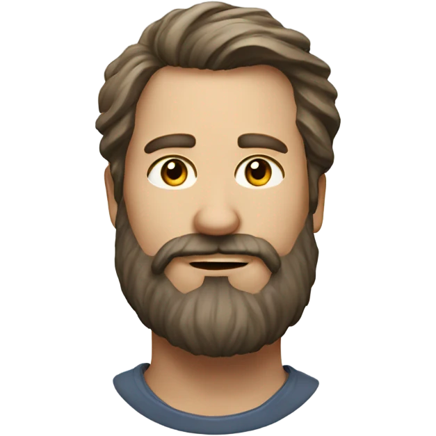 realistic portrait of bearded man emoji