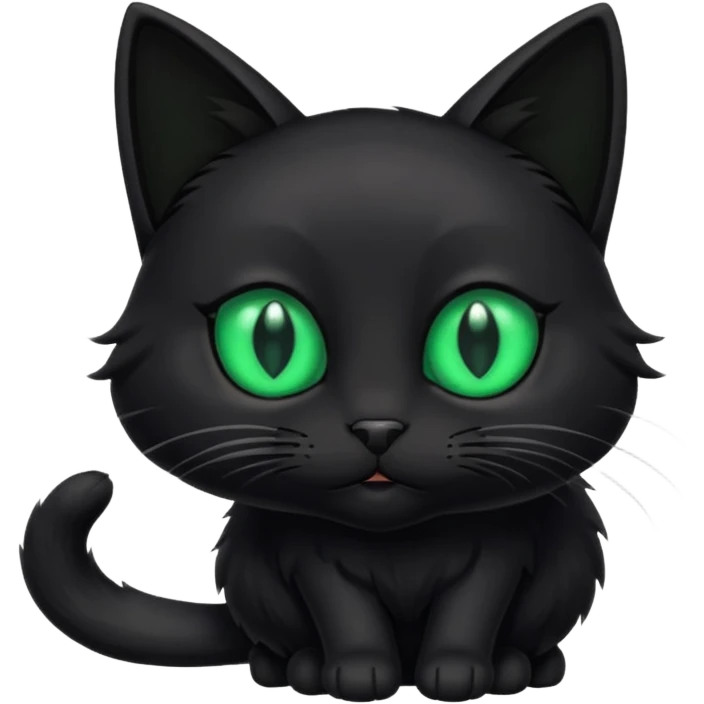 Black cat full body emoji