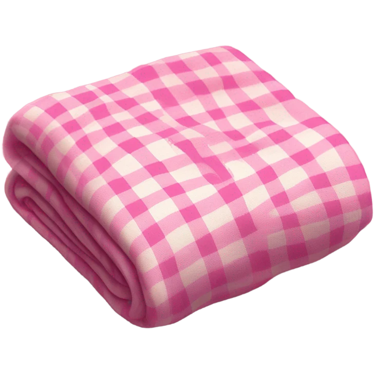 Pink plaid blanket  emoji
