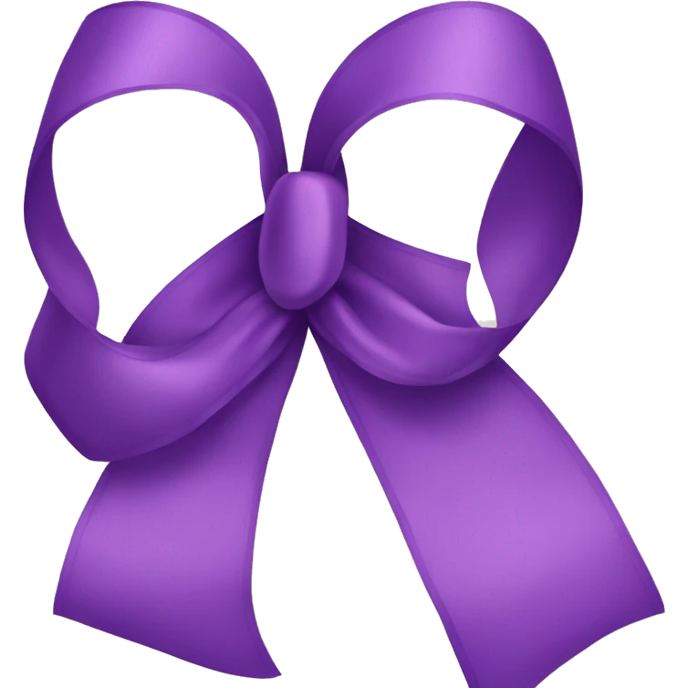 Purple ribbon bow wrote 7 in mid emoji