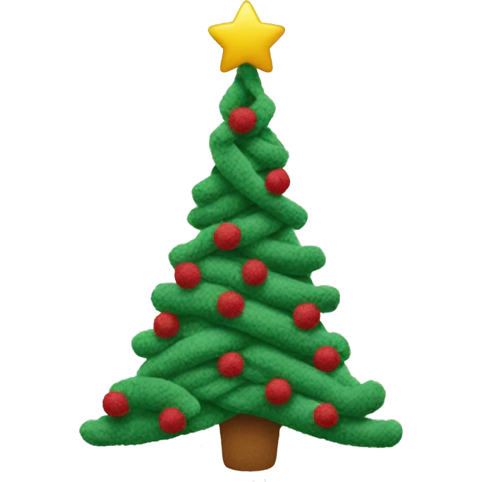 A Christmas tree made of scrunchies  emoji