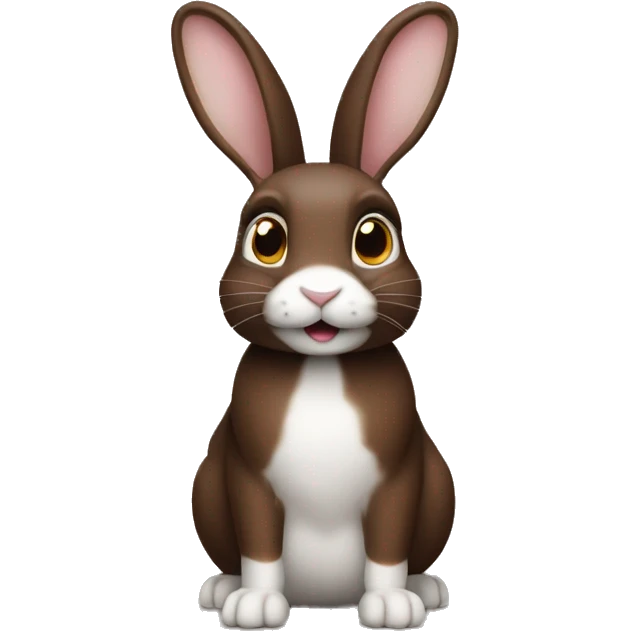 Lapin tout marron foncé petit  emoji