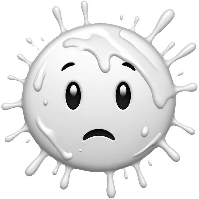 white paint splatter emoji