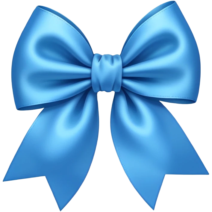 Blue bow skinny emoji