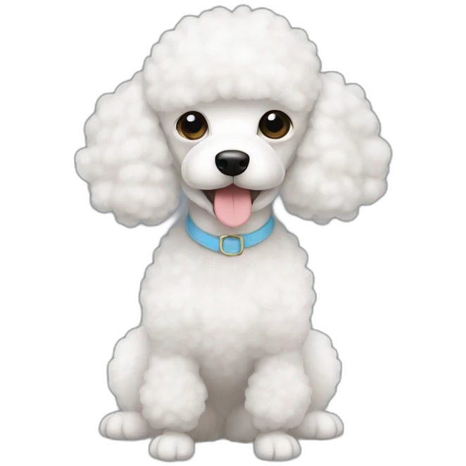 three-white-toy-poodles emoji
