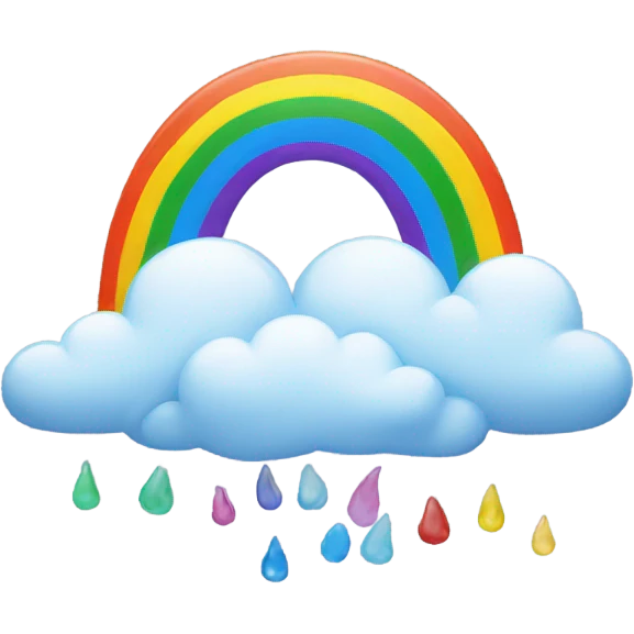Rainbow with clouds  emoji