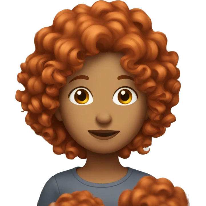 curly red hair girl emoji