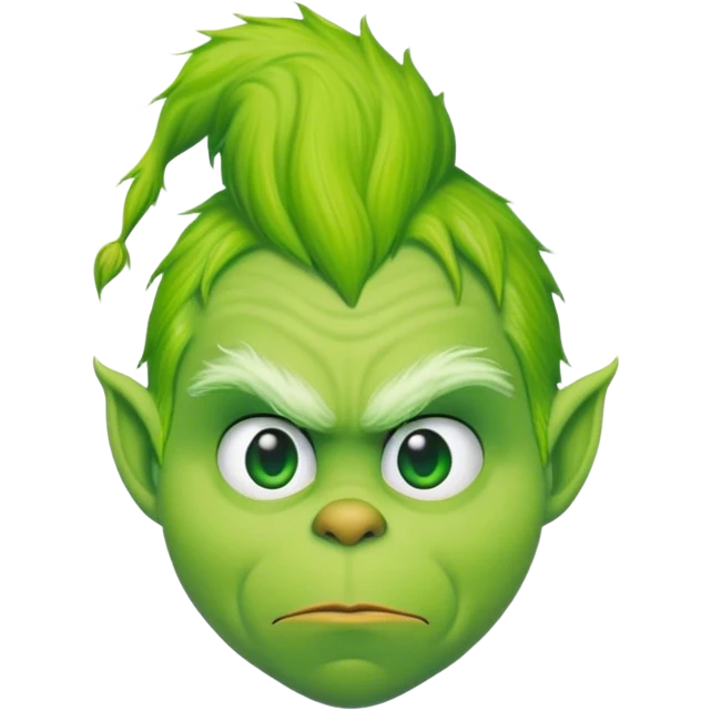 The Grinch hair on the side emoji