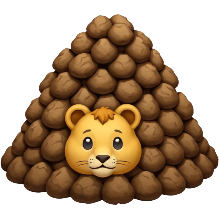 lion poop emoji