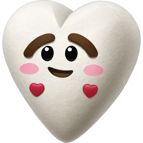 Onigiri in the shape of a heart emoji
