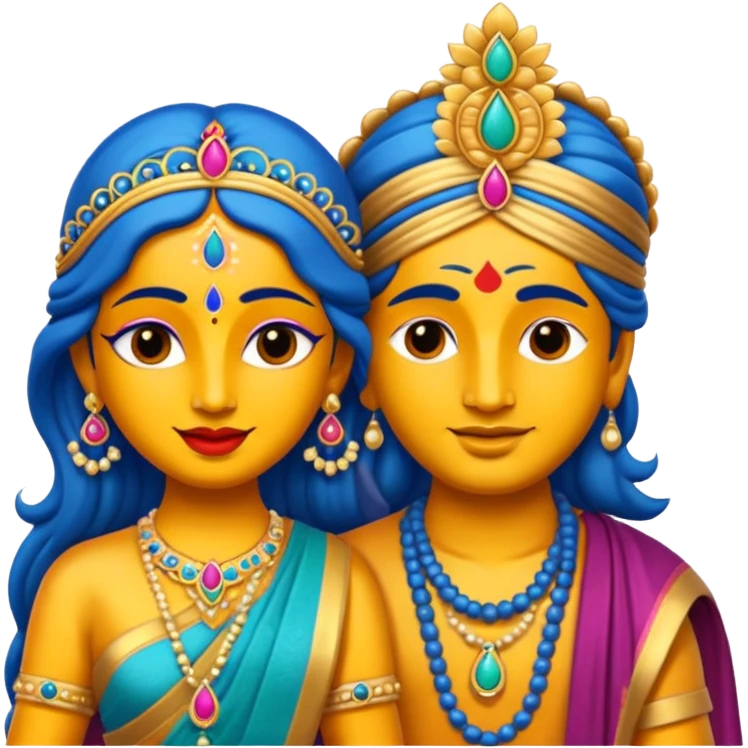 create radha krishna emoji emoji