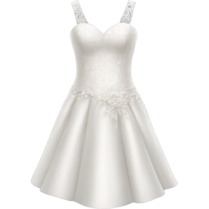 Short Wedding dress with Details  emoji