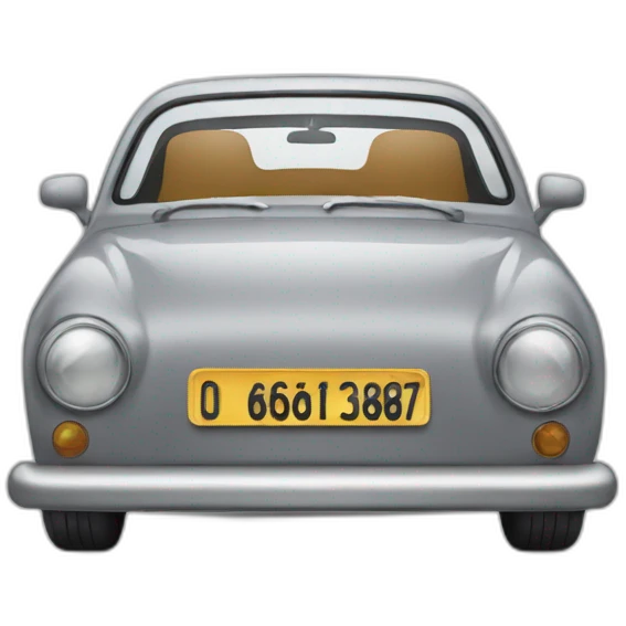 Vehicle registration plate emoji